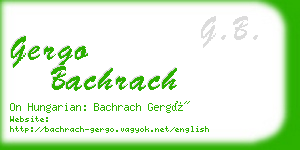 gergo bachrach business card